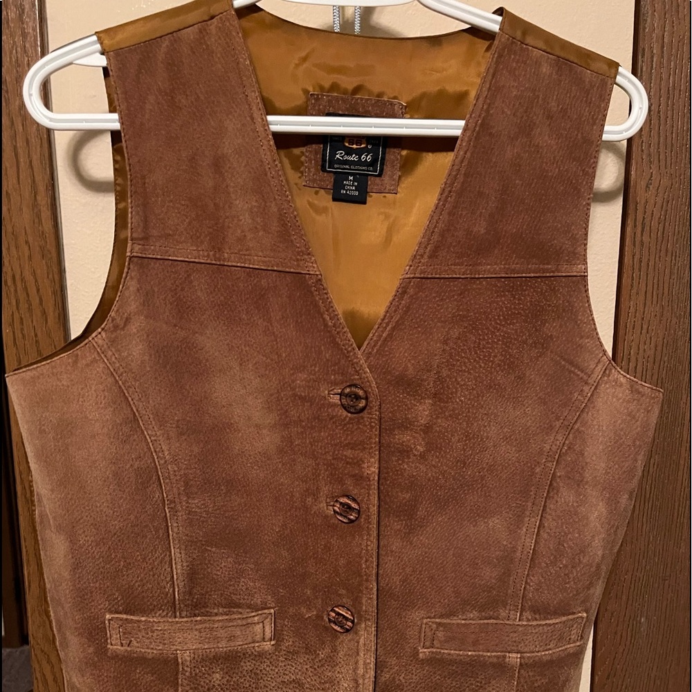 Route 66 western suede vest suede